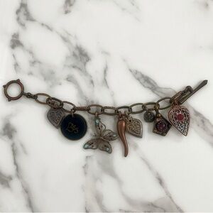 Lucky Brand charms bracelet in copper color